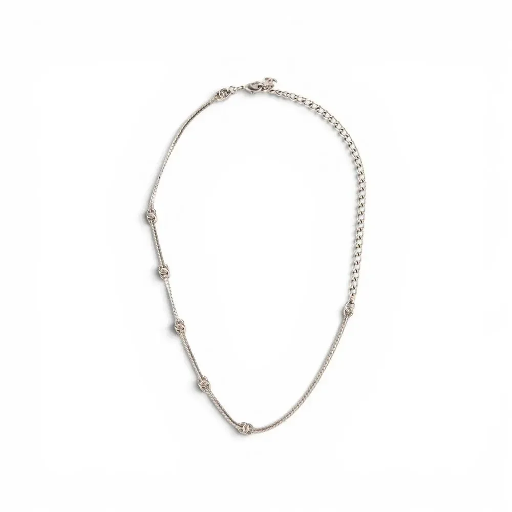 Chanel 2025 Interlocking CC Station Gold-tone Choker Necklace